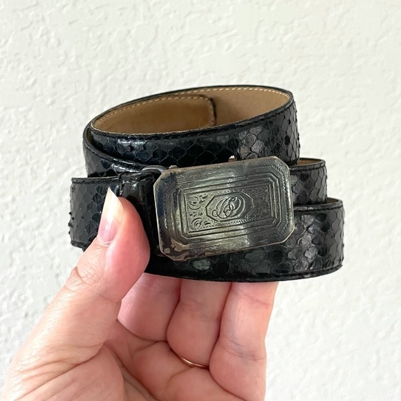 Vintage Pierre Cardin French Sterling Silver & Snake Belt - Picture 9 of 9